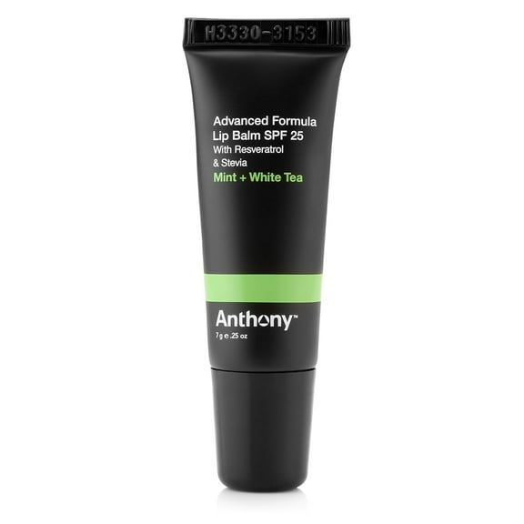 Anthony Moisturizing SPF 25 Sunscreen Lip Balm for Dry and Chapped Lips, Mint & White Tea, 0.25 oz