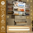 thumbnail image 2 of Fluted Kitchen Pantry Cabinet - 71" Tall Versatile Storage Cabinets with LED Sensor Light, 6 Door Shevles, 5 Layers Roomy Storage Shelves for Dining Room, Bathroom, Utility Room, 2 of 9