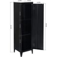 thumbnail image 2 of Homy Casa Standing Metal Locker Cabinet H54.1 inches Contemporary Commercial File Organzier Magnetic 1 Door 3 Shelves Removable For Gym School Hospital, Black, 2 of 9