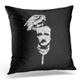 thumbnail image 1 of RYLABLUE Housse de Coussin Noir Blanc Edgar Allan Crow Throw Throw Taie d'Oreiller, 1 of 1