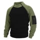 thumbnail image 4 of pstuiky camisas de manga larga para hombre, Blusa informal de manga larga con cuello alto y cremallera cálida de polar de color liso para hombre Tops de talla grande para hombre m, 4 of 9