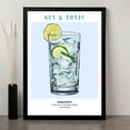thumbnail image 2 of Eastern Print Gin Tonic Art Cocktail Poster Art, Bar Cart Liquor Poster, Bar Art, Drinks Art Home Decor For Bar, Pub, Kitchen, Club, Cocktail Prints, Bar Posters (UNFRAMED) 8x12, 16x24, 2 of 4