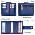 thumbnail image 4 of Badiya Women Small Wallets And Women Slim Bifold Credit Card Holder Minimalist Zipper Coin Pocket, 4 of 9