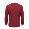 thumbnail image 5 of WULMLEO Mens Long Sleeve Polo Shirts Casual Cotton Shirt Classic Golf Shirt Wine XL, 5 of 5