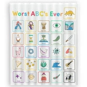 Eucatus 60" x 72" Funny, Bad ABC's Plastic Shower Curtain Set Includes Hardware