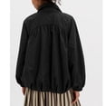 thumbnail image 4 of Oversized Bomber Jacket Women Stand Collar Windbreaker Polyester Fall Utility Coat, 4 of 7