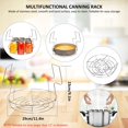thumbnail image 4 of 9Pcs Canning Supplies Starter Kit Stainless Steel Canning Tools Set with Canning Rack Jar Lifter Scraper Filter Kitchen Tongs Jar Wrench Clean Brush Funnel Steaming Rack for Home Kitchen, 4 of 9