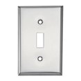 thumbnail image 1 of 83071 1 Gang 1 Toggle Opening Steel Wall Plate, Chrome, 1 of 1