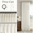 thumbnail image 3 of Black Linen Semi Sheer Curtains 96 Inches Long for Living Room Bedroom Light Filtering Black Textured Burlap Pinch Pleated Curtains 96 Length Hooks Rings Back Tab for Sliding Glass Door 1 Panel 50x96, 3 of 9