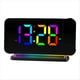 thumbnail image 1 of Reloj Despertador con Proyección de Radio FM con Luz RGB, Pantalla LED, Reloj Despertador de Escritorio, Brillo Ajustable, Color Negro, 1 of 5