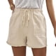 thumbnail image 1 of Pantalones cortos casuales, pantalones cortos de verano cómodos con cordón ajustable con borlas para el hogar, 1 of 5