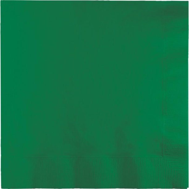 Creative Converting Emerald Green Paper Luncheon Napkin 2Ply, 50/Pkg