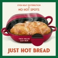thumbnail image 4 of Enameled Cast Iron Bread Oven 2 Qt (Red), Non-Stick Single Loaf Cast Iron Bread Pan with Lid, Easy Homemade Sourdough Dutch Oven, Oven-Safe Artisan Bread Baking Pan, 4 of 7