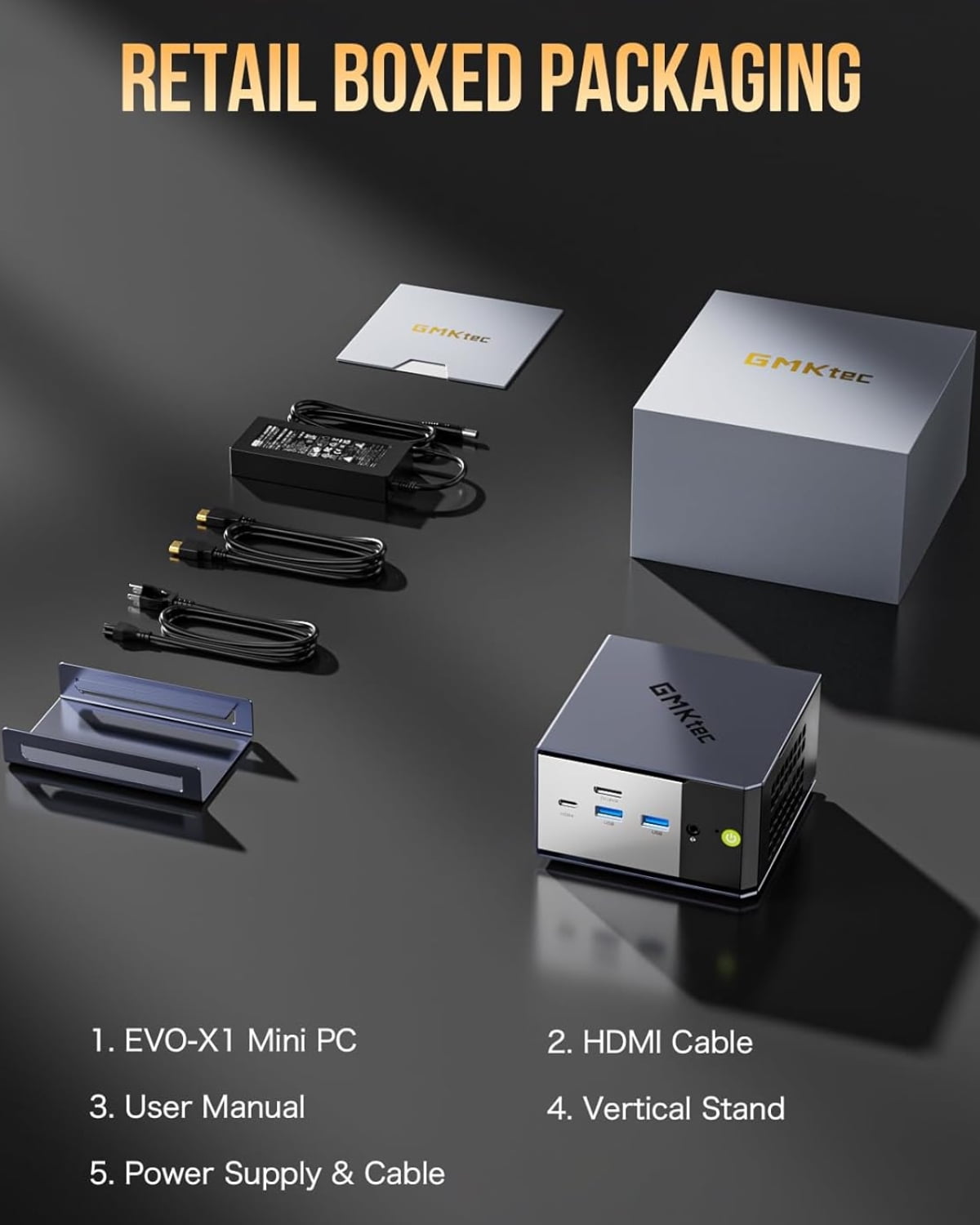 GMKtec, AI Mini Gaming PC, AMD Ryzen AI 9 HX-370, 32GB RAM 2TB SSD