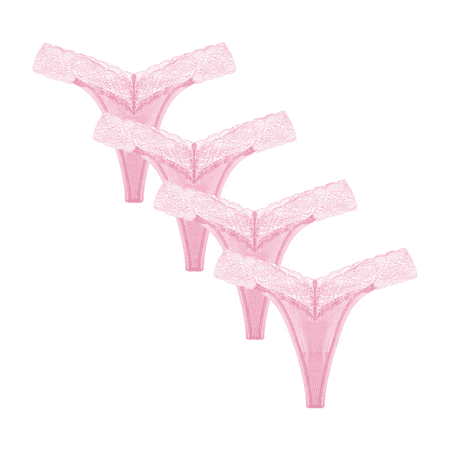 Fulorrnie Underwear for Women Breathable Cheeky Comfort Cute Panty Bikini Thong Banded Waist Elastic Panties Pink M