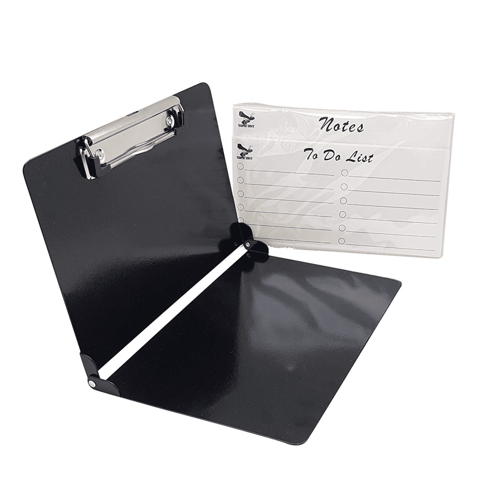 Supa Ant Nursing Clipboard Foldable 8x11" - Clipboard folder - Clipboard with Storage - Black Clipboard with Cover - Mini Clipboard - Nurse Accessories - Office Supplies Nursing Student Essentials