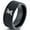 Black Flat Tungsten, variant on Tungsten Ninja Samuri Sword Martial Arts Band Ring 9mm Men Women Comfort Fit Black Flat Cut Brushed Polished