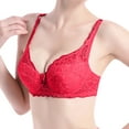 thumbnail image 4 of Loopsun Plus Size Bras for Women, Womens Steel Ring Gathering Bra Underwear Daily Bra Red M, 4 of 5