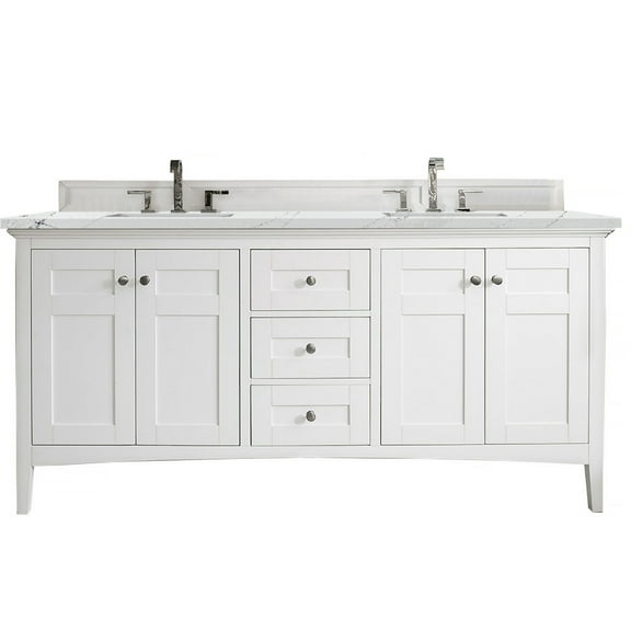 James Martin Vanities 527-V72-3Enc Palisades 72" Free Standing Double Basin Hardwood