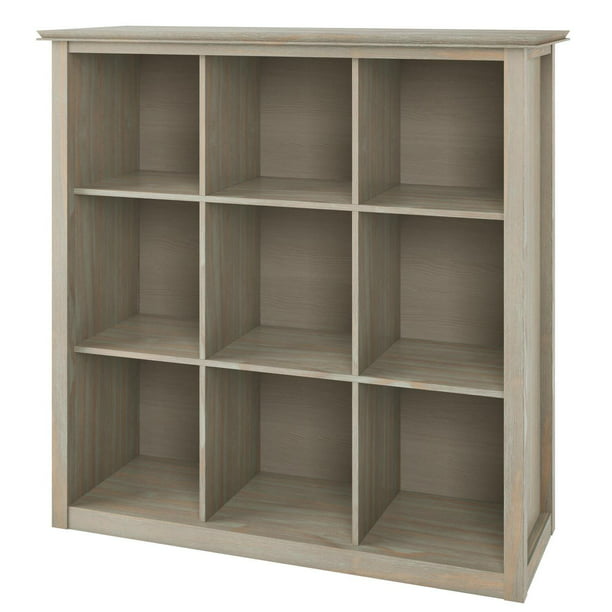 Artisan Solid Wood 45 Inch X 43, Wooden Cube Bookcase