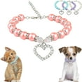 thumbnail image 4 of Jpetyy Pet Puppy Dog Cat piggy Pearl Necklace Accessories Love Pendant, 4 of 5