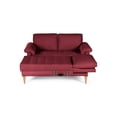 thumbnail image 2 of Sala Modular Reversible Makora Cavalli Con Memory Foam, Color Rojo, Lino Respaldo Reclinable De 3 posiciones., 2 of 10