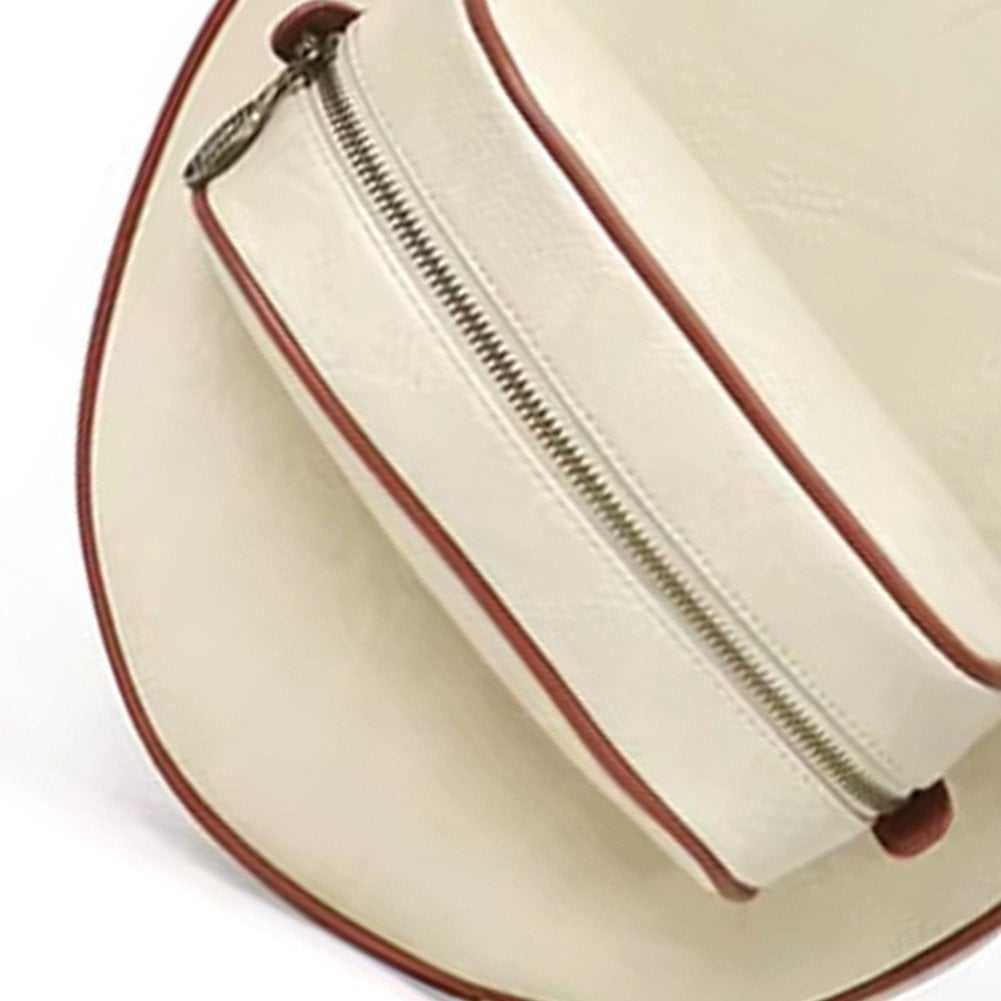 Jiibva Badminton Racquet Crossbody Bag Leather Tennis Sports Shoulder Bag Can Accommodate 2 Rackets Storage Bag Tennis Racket Bag Handbag for Women Men