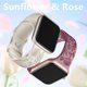 thumbnail image 3 of Suitable for iwatchS9 876SE Apple watch strap embossed small rose silicone, 3 of 5