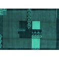 thumbnail image 1 of Ahgly Company Indoor Rectangle Abstract Turquoise Blue Modern Area Rugs, 6' x 9', 1 of 4