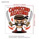 thumbnail image 4 of Adhesivos de pared Ninja Cappuccino Assassin, taza de café, PVC, 4 of 4