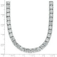 thumbnail image 5 of Cheryl M Sterling Silver Rhodium-plated Polished 5.00mm CZ with Safety Clasp Tennis Necklace 20 Inches, 5 of 5