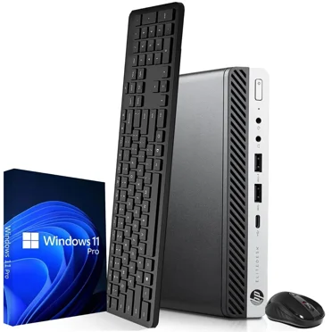 Restored HP Prodesk G4 Mini Desktop PC Intel Quad-Core i5-8500T, 16GB Ram, 256GB SSD, WiFi, Keyboard and Mouse, Windows 11 Pro (Refurbished)