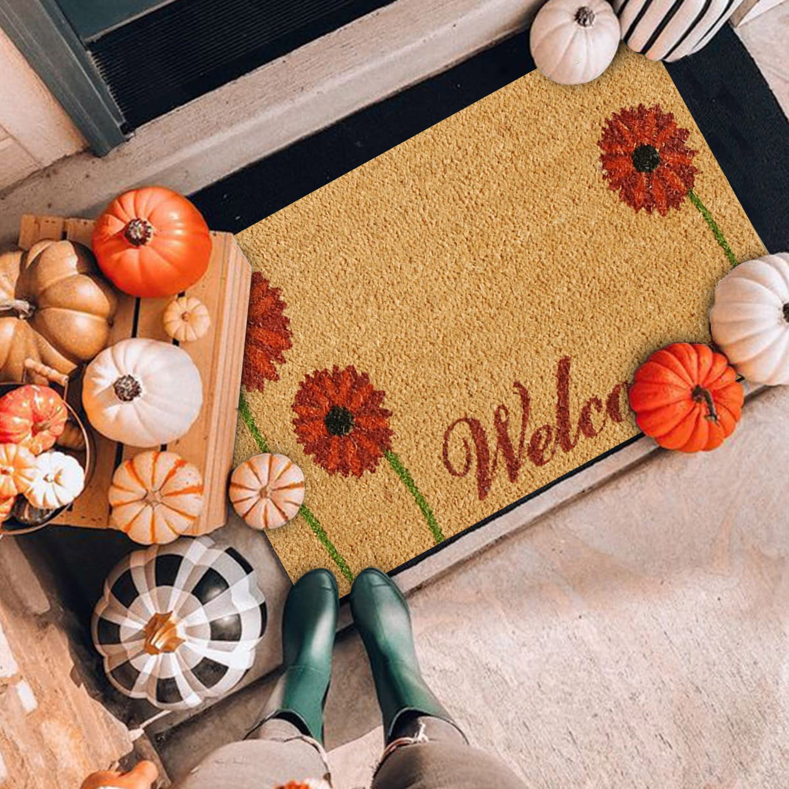 Friday Favorites Porches- Awning and Fall Doormats - Nesting With