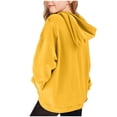 thumbnail image 4 of Économies d'Hiver! SROBPTY Chandails en Molleton à Manches Longues pour Tout-Petits, Garçons et Filles, Col Rond Imprimé, Capuche, Jaune, 13 Ans, 4 of 4