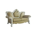 thumbnail image 7 of ACME Picardy Faux Leather Loveseat with Pillows in Pearl and Butterscotch, 7 of 7