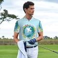 thumbnail image 6 of Vsdgher Dreaming Travel Print Men's Short Sleeve Stretch Polo Shirt, Moisture-Wicking Performance Polo Shirt, 6 of 8