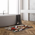 thumbnail image 2 of Christmas Bath Mat Red Bird Pine Branches Cones Twigs Snow Winter Holiday Rustic Xmas Retro Happy New Year Bathroom Kitchen Rugs,17.8"x 29.5", 2 of 2