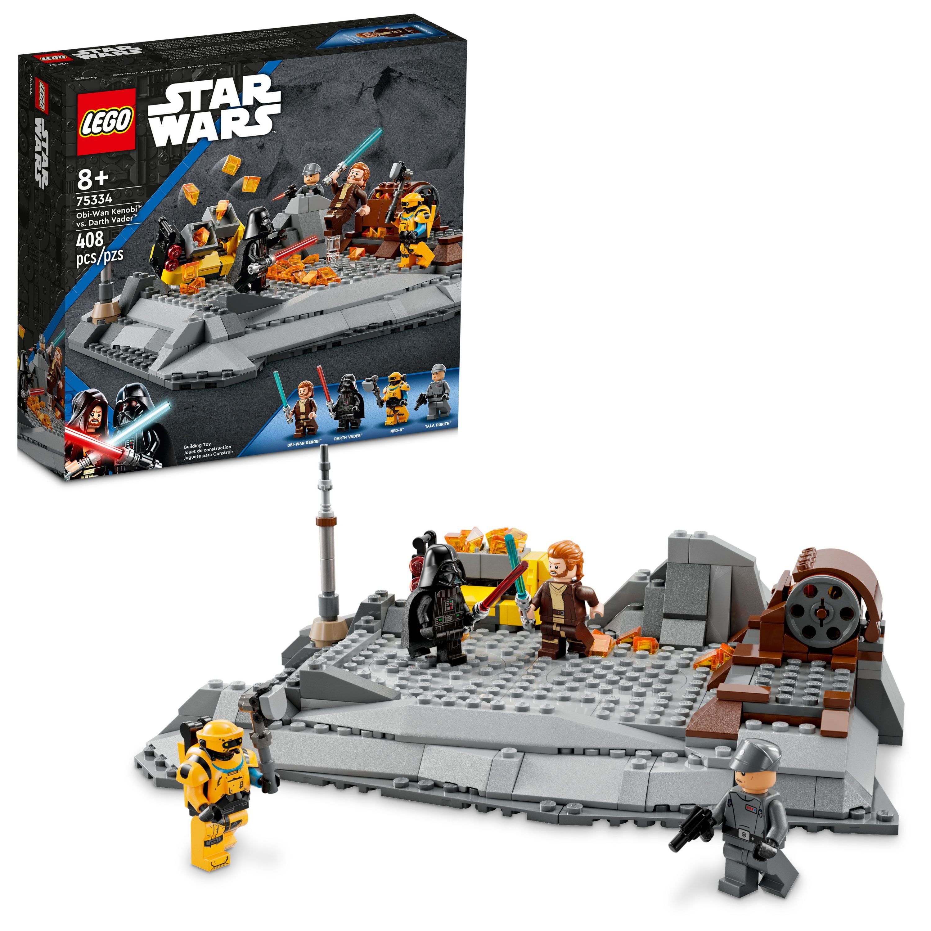 LEGO Star Wars Obi-Wan Kenobi vs. Darth Vader 75334, Buildable Action Toy, Battlefield Playset with 4 Minifigures and Lightsabers, Collectible Set