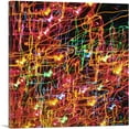 thumbnail image 1 of ARTCANVAS Orange Pink Green Lights Modern Canvas Art Print - Size: 12" x 12" (0.75" Deep), 1 of 9