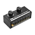 thumbnail image 1 of Mistaha 6-In-1 Audio Signal Selector Switch with Volume Control - Premium Metal Construction - Lossless Sound Quality - Manual Channel Switching - Compact Design, 1 of 6