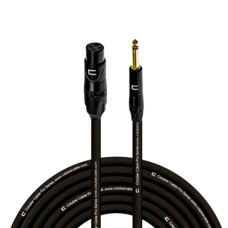 Coluber Cable - 3-Pin XLR Female to 1/4 TS Male 3-Pin Microphone Connector