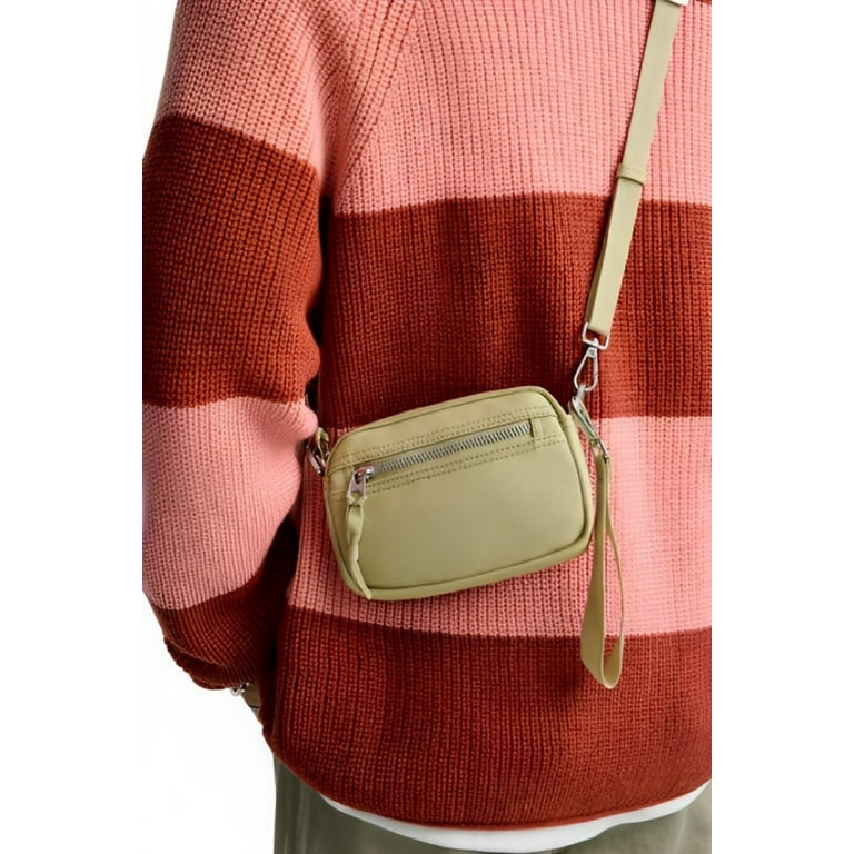 Zara Textured Mini Crossbody Bag for Men with Adjustable Zara Textured Mini Crossbody Bag for Men with Adjustable