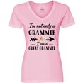 thumbnail image 3 of Inktastic I'm Not Only a Grammie I'm a Great Grammie with Flowers Women's V-Neck T-Shirt, 3 of 5