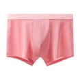 thumbnail image 2 of Jinhomg Mens Plus Size Boxers Soft Comfy Ice Silk Trunks Underwear Lightweight Breathable Elastic Waistband Boxer Briefs Daily Underpants 50% Percent off Deals Today Pink XXL, 2 of 3