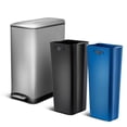 thumbnail image 1 of Home Zone Living 13 Gallon Kitchen Trash Can, Dual Compartment Recycle Combo, Slim Stainless Steel, 50 Liter, 1 of 5