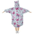 thumbnail image 2 of joogoo Wearable Blanket Hoodie for Butterfly Beautiful Flannel Sherpa Pocket 3-14 YR S, 2 of 7
