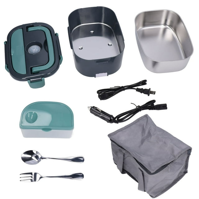 Electric Food Warmer, 12V 24V 110V Intelligent Heating 304 Stainless Steel Thermal Lunch Box For School