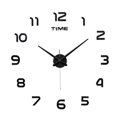 thumbnail image 2 of Gustave Frameless DIY Modern Large Wall Clock Sticker Mirror Surface Silent Home Decoration for Living Room Bedroom Office "Black", 2 of 6