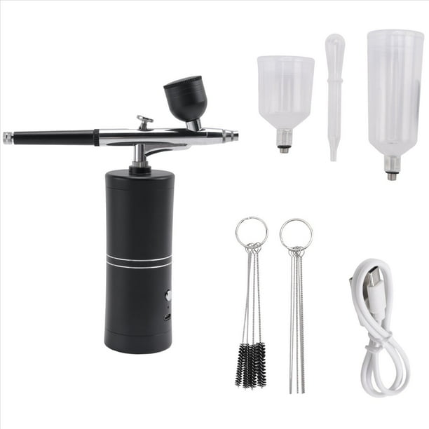 Kit de AeróGrafo con Compresor, Juego de AeróGrafo de Alta PresióN, InaláMbrico, Recargable, Sin Obstrucciones, para Pintura de Maquillaje y DecoracióN de UñAs