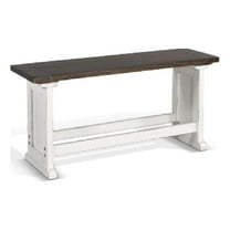 Orso Counter Height Dining Bench- Farmhouse Off White